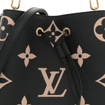 Louis Vuitton Empreinte Monogram Giant Neonoe MM Black Beige 9 of 14