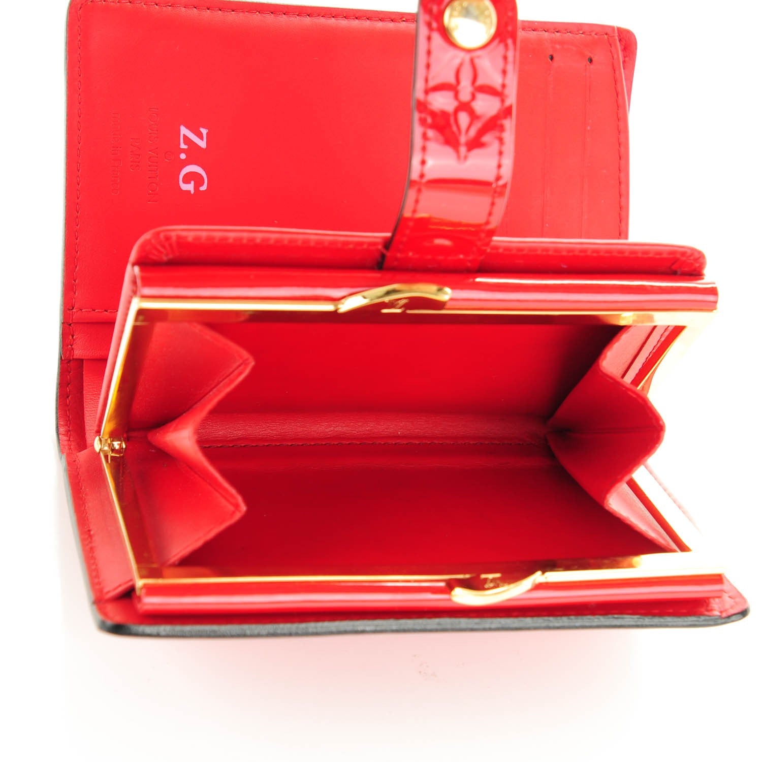 Louis Vuitton Vernis French Purse Wallet Cherry 7 of 7