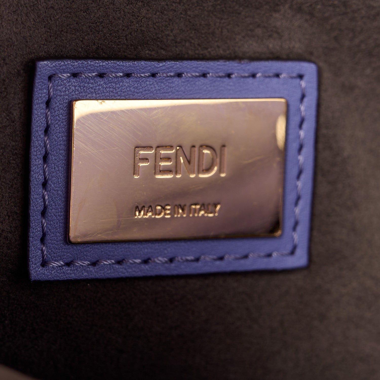 Fendi Vitello Seta Medium Peekaboo Iconic Satchel Viola Cassis 7 of 12