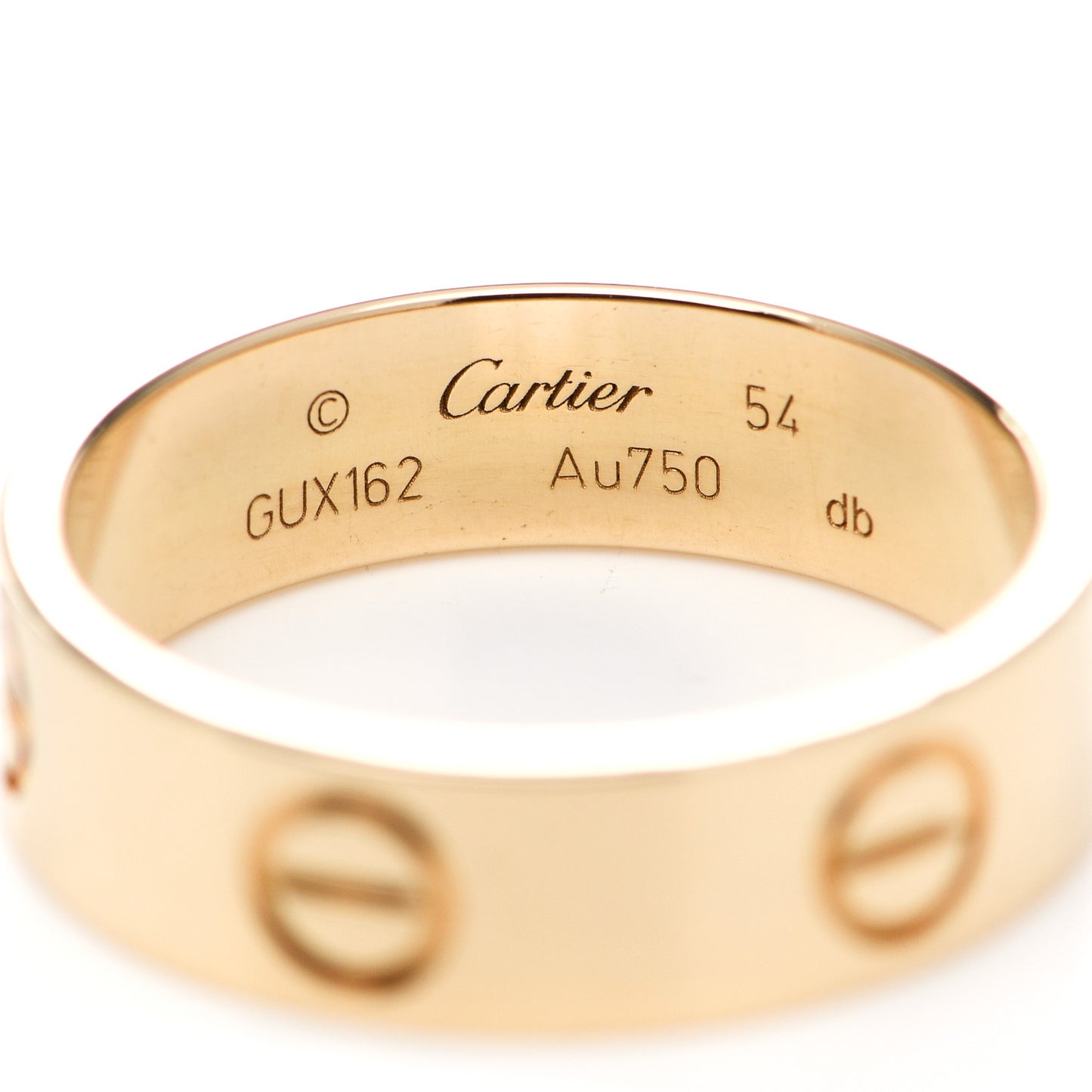 18K Yellow Gold 5.5mm LOVE Ring 54 7