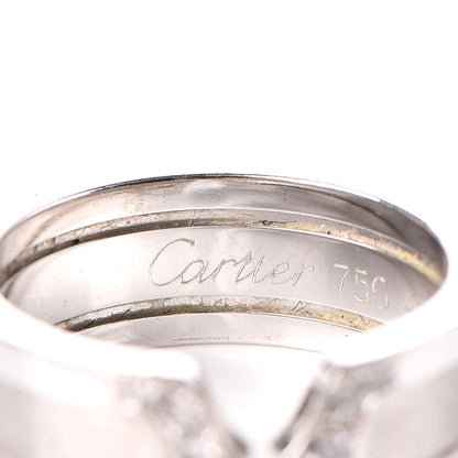 Cartier 18K White Gold Diamond 6.5mm Logo De Ring 49 4.75 7 of 8