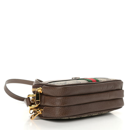 Gucci GG Supreme Monogram Web Mini Ophidia GG Bag Brown 4 of 10