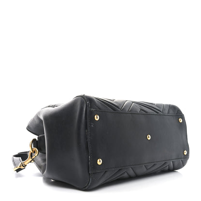 Gucci Calfskin Matelasse Small GG Marmont Tote Black 4 of 11