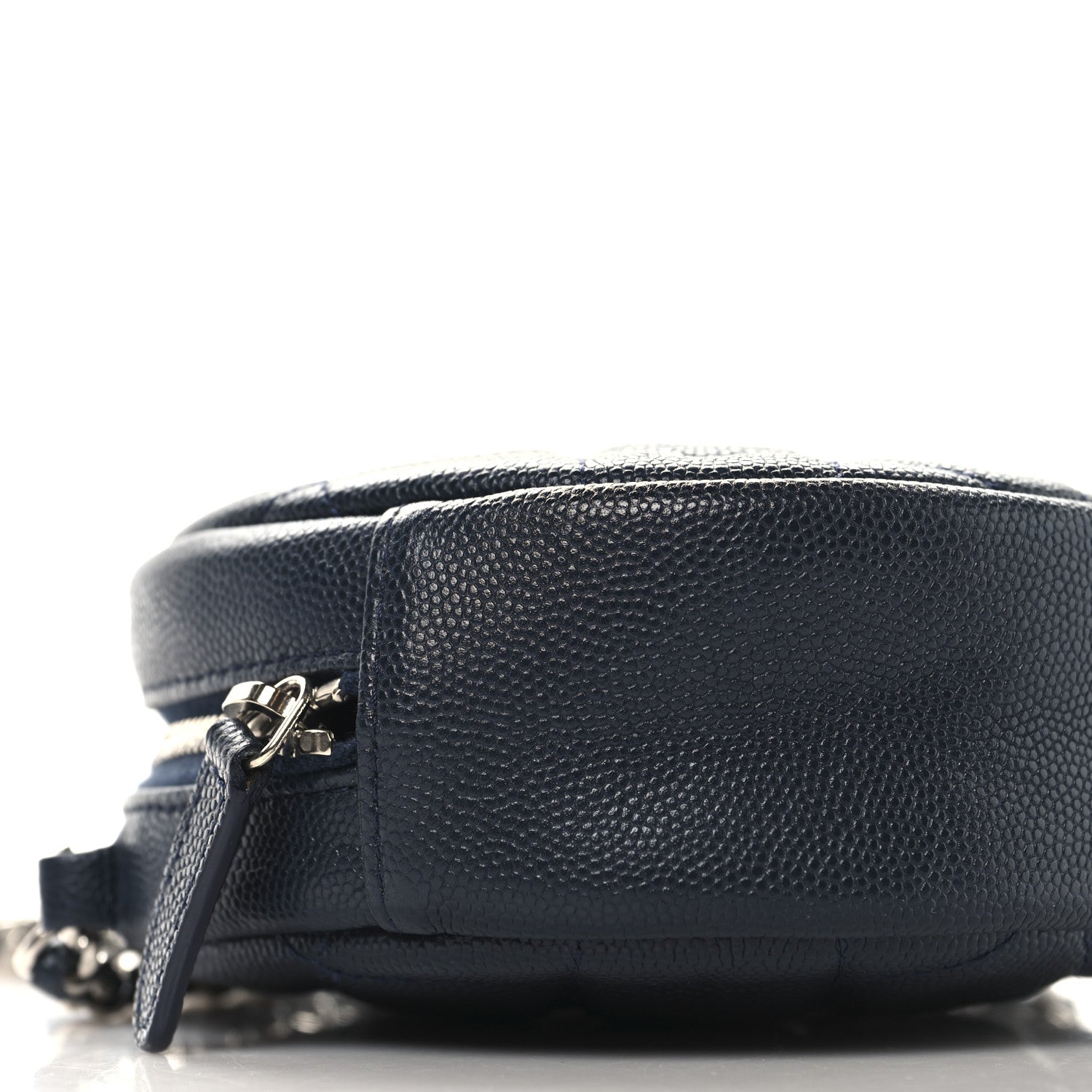 Chanel Caviar Quilted Round Clutch With Chain Navy 9 of 10