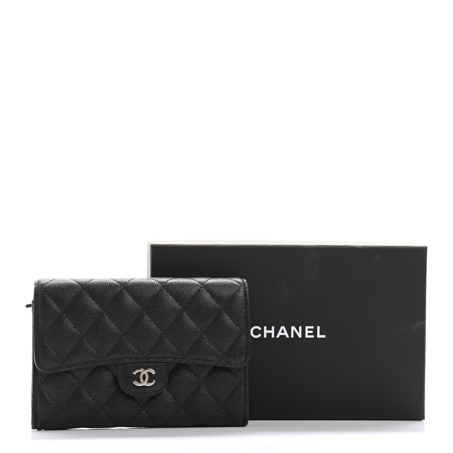 Chanel Caviar Quilted Medium Flap Wallet Black 9 of 9