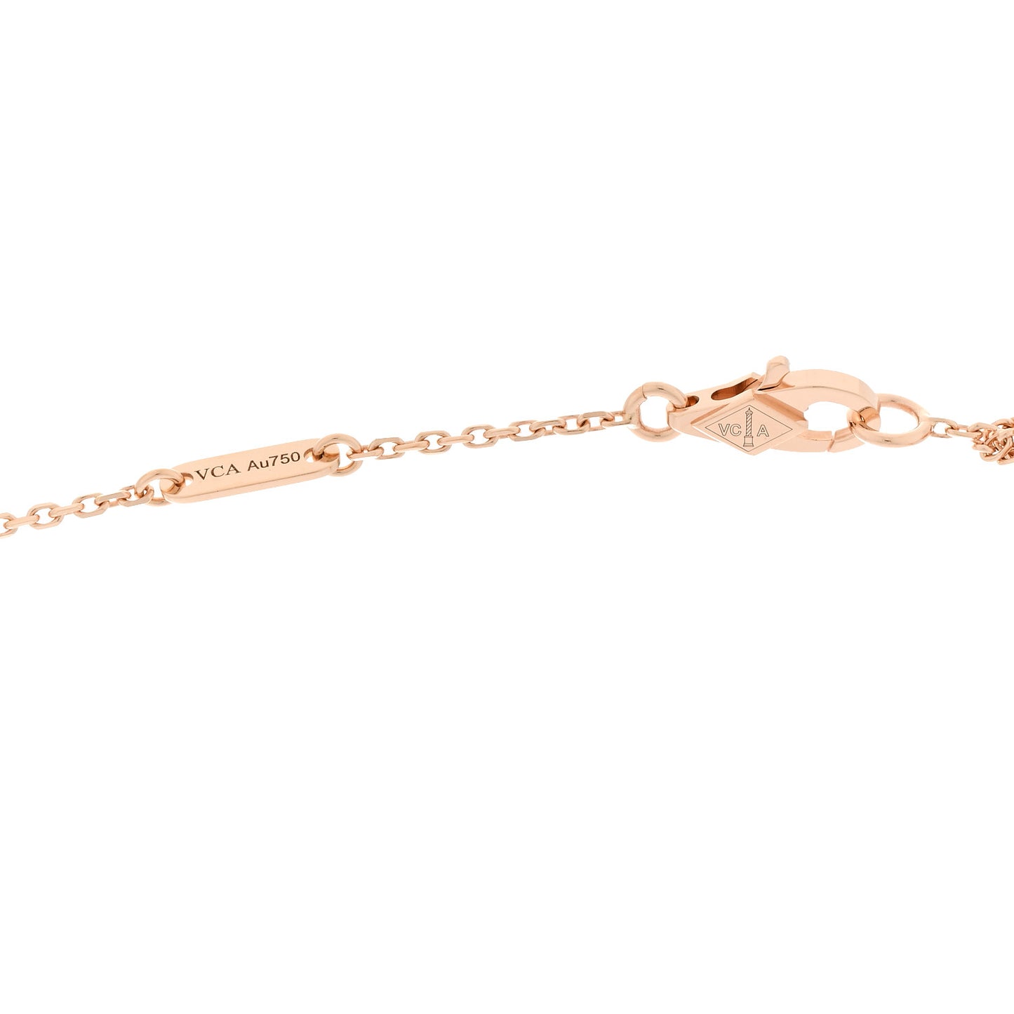 18K Rose Gold Carnelian Sweet Alhambra Pendant Necklace