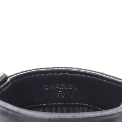 Chanel Caviar Quilted French New Wave Phone Holder With Chain Black 6 of 13