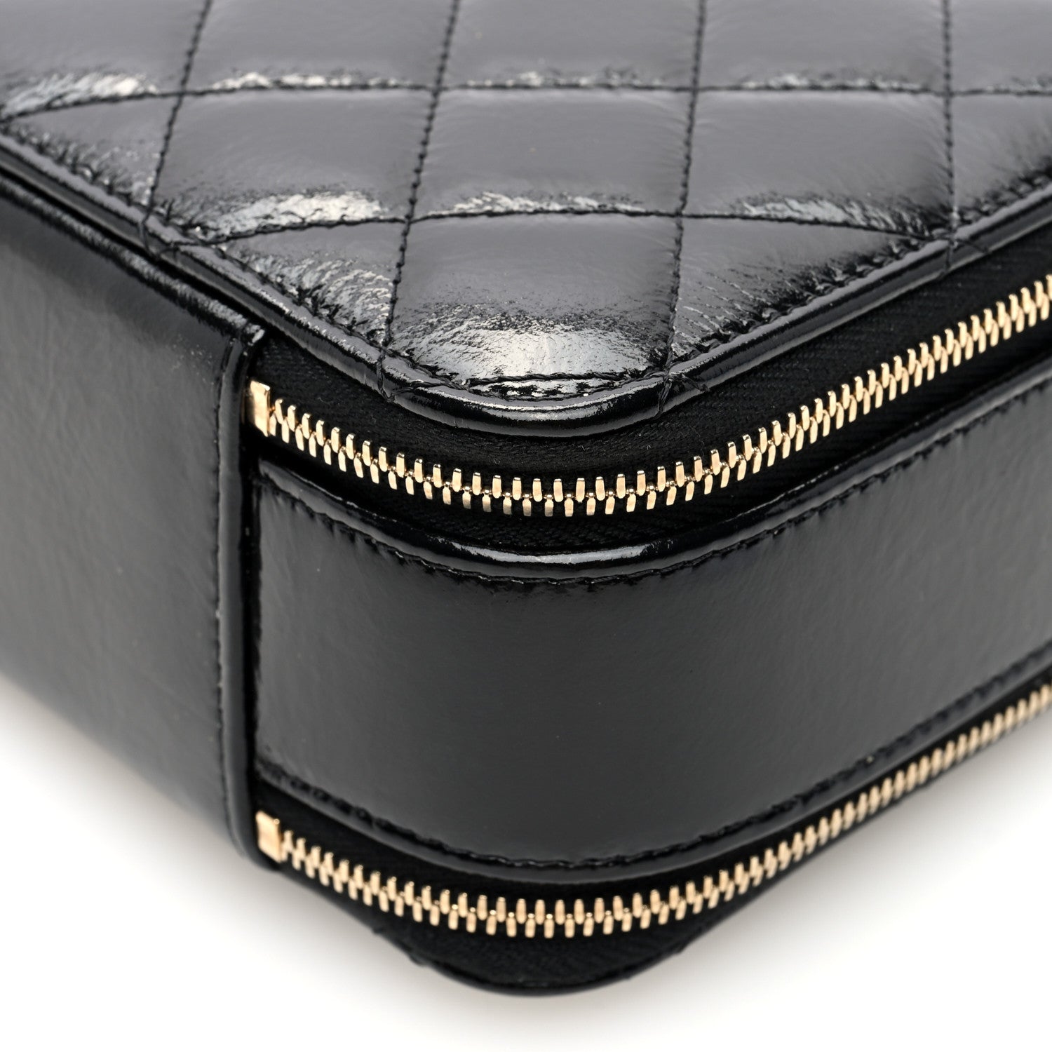 Chanel Shiny Lambskin Quilted CC Vanity Case Black 10 of 10