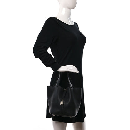 Hermes Taurillon Clemence Picotin Lock 22 MM Black 2 of 9