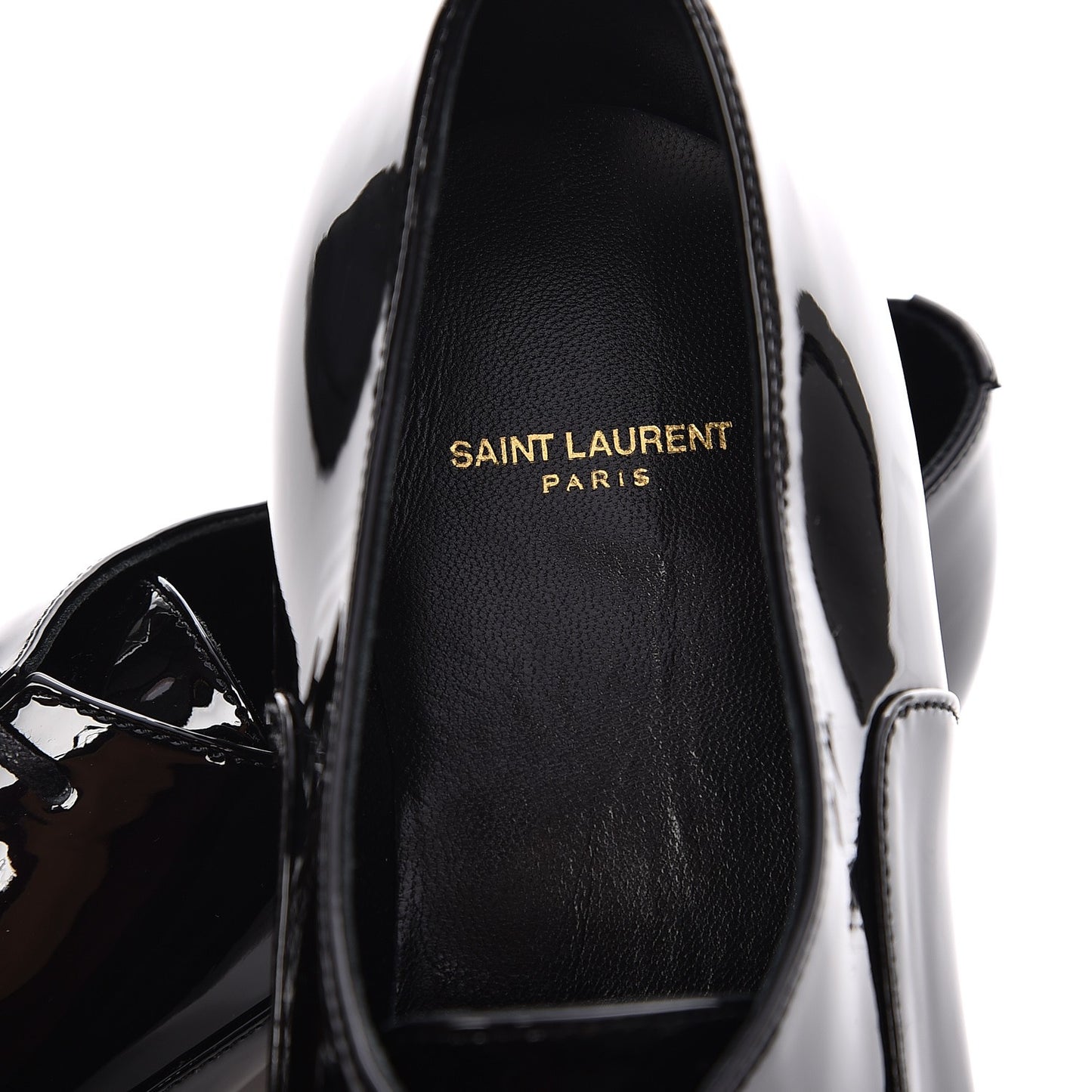 Calfskin Patent LuLu 20 Lace Up Oxfords 35 Black