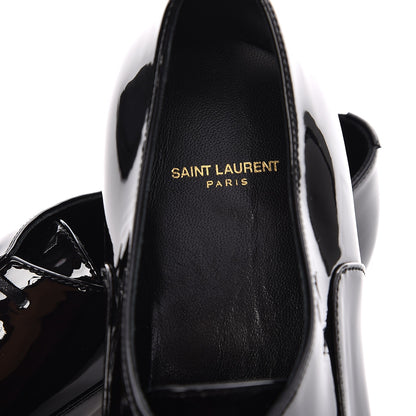 Saint Laurent Calfskin Patent LuLu 20 Lace Up Oxfords 35 Black 7 of 8