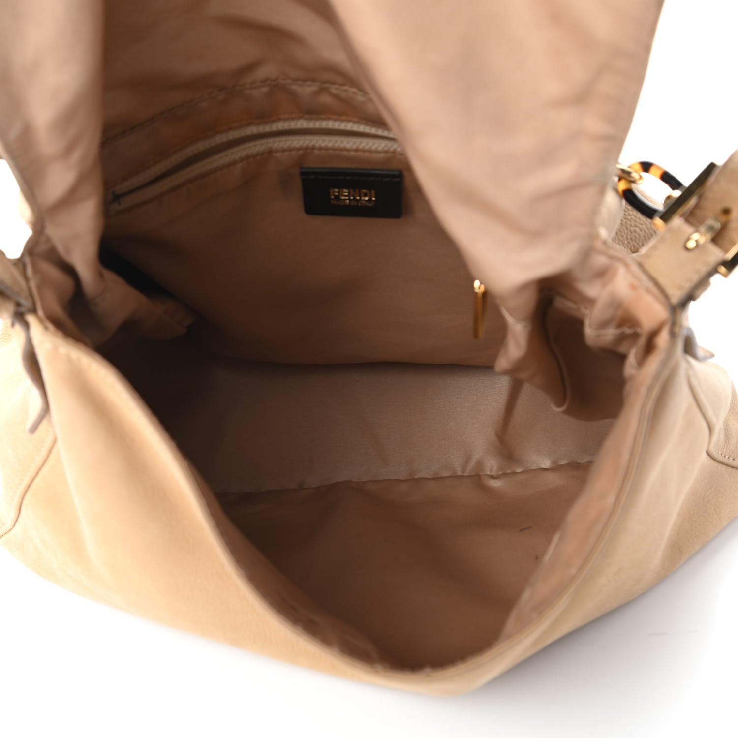 Fendi Vitello Savana Big Mama Baguette Caramello Tartaruga Natural 5 of 13