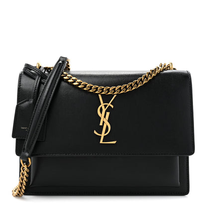 Saint Laurent Calfskin Medium Monogram Sunset Black 1 of 17