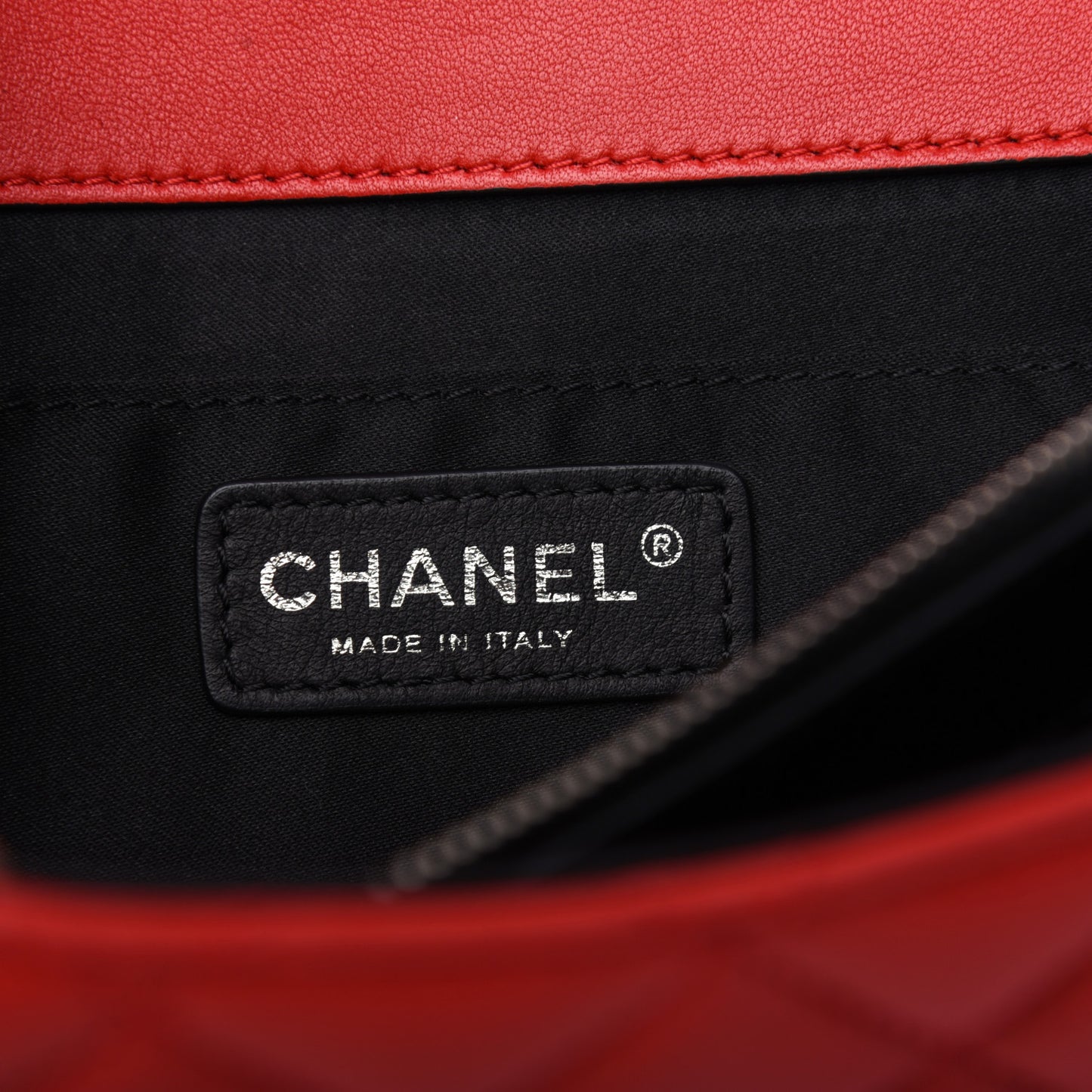 Lambskin Quilted Tri-Color Flap Red White Black