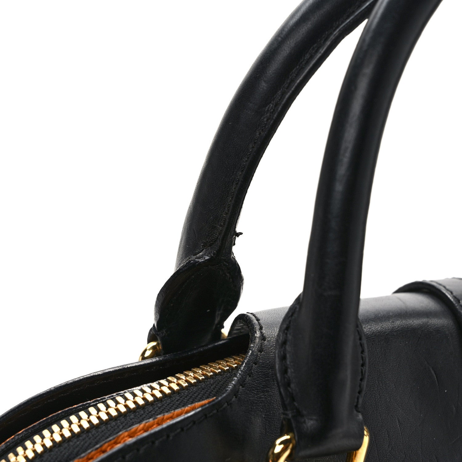 Burberry Calfskin Velvet Medium Milverton Satchel Copper Orange 15 of 15