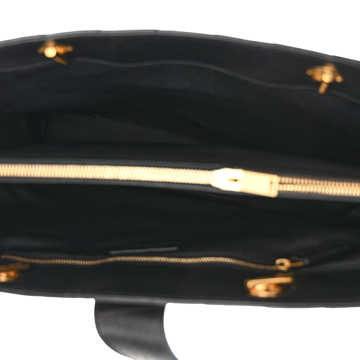 Lambskin Matelasse Chevron Monogram Shopping Bag Black