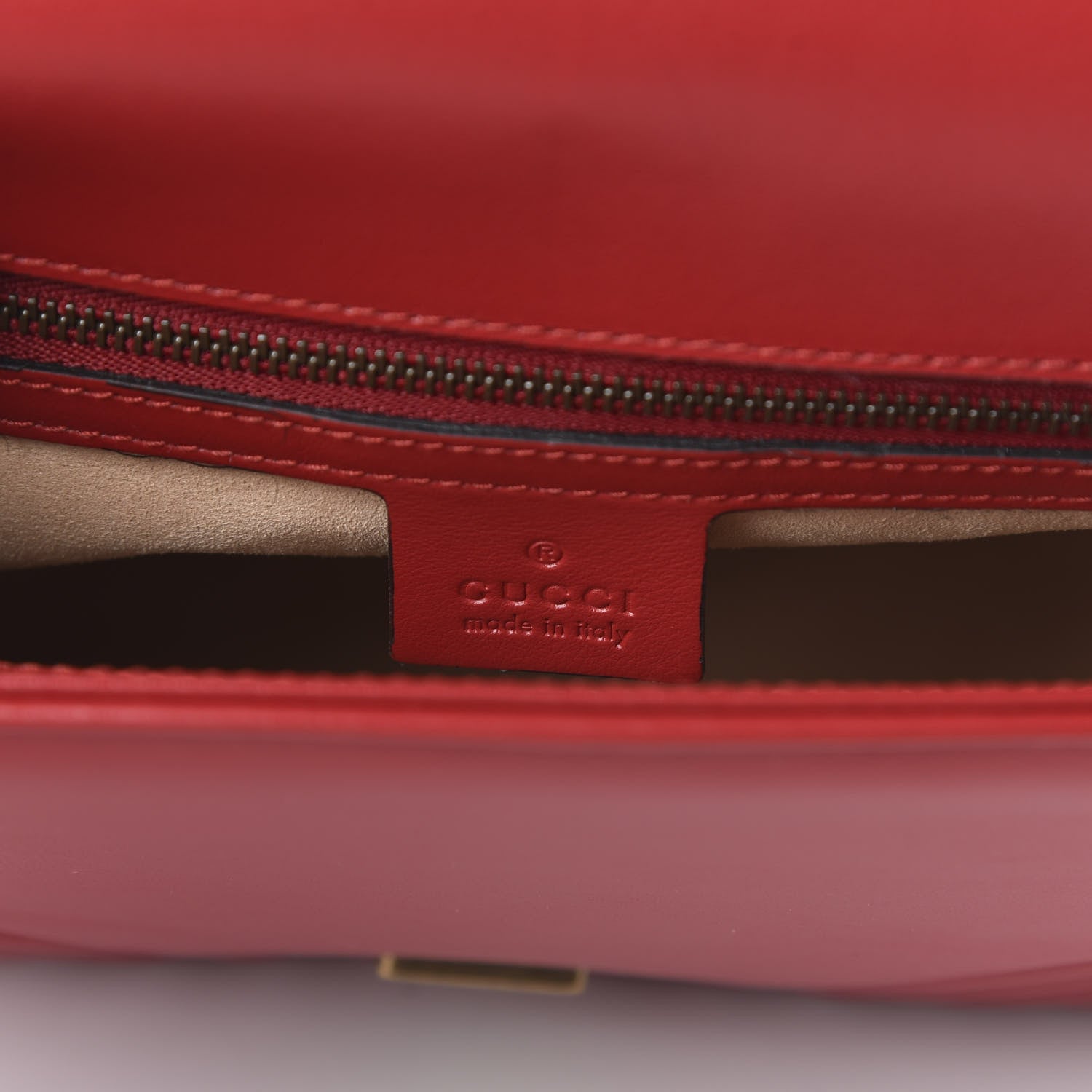 Gucci Calfskin Matelasse Small GG Marmont Top Handle Shoulder Bag Hibiscus Red 8 of 10