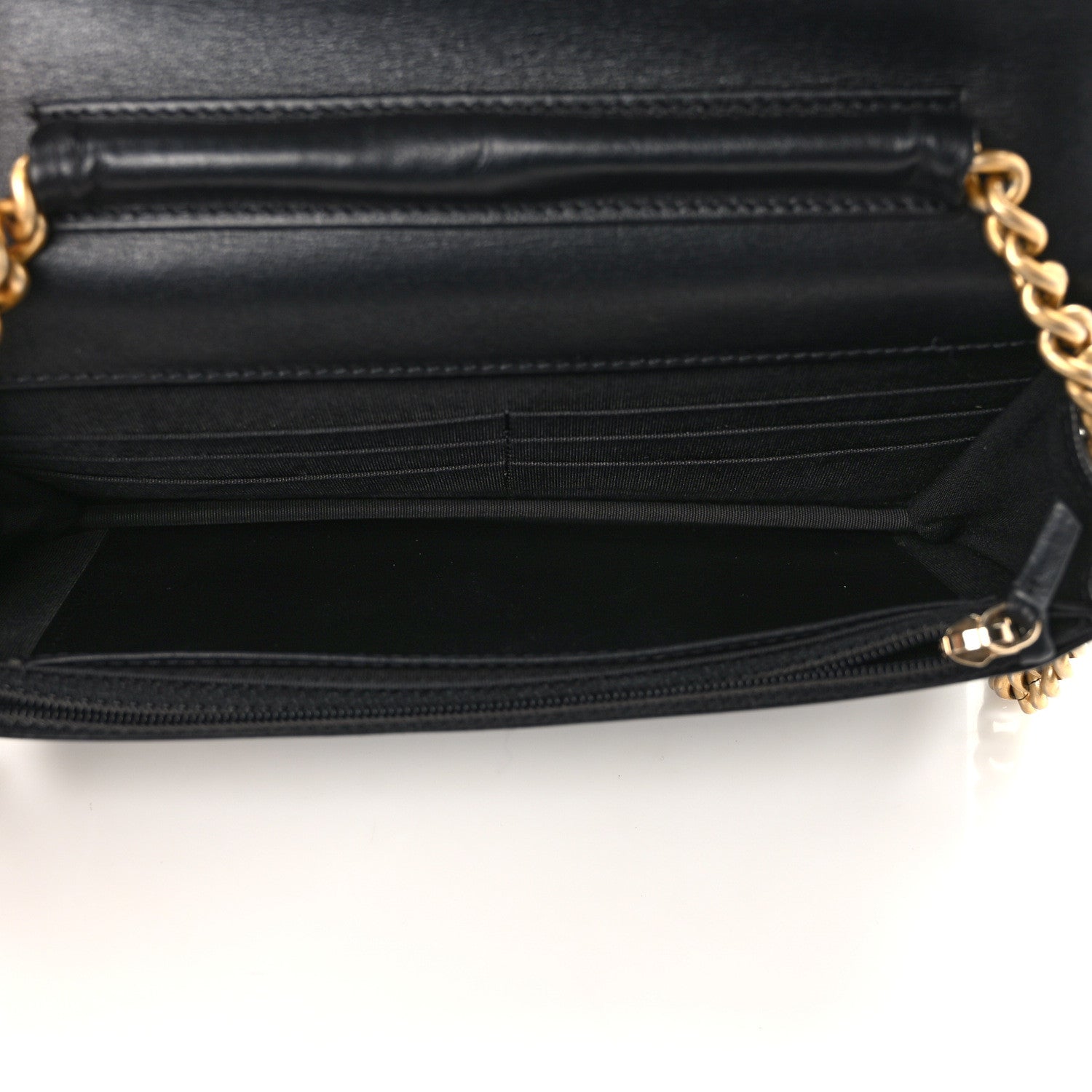 Chanel Caviar Quilted Boy Wallet On Chain WOC Black 5 of 11