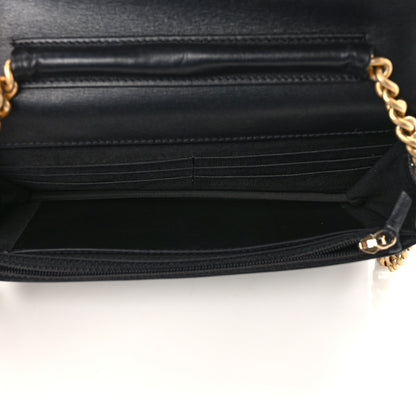 Chanel Caviar Quilted Boy Wallet On Chain WOC Black 5 of 11