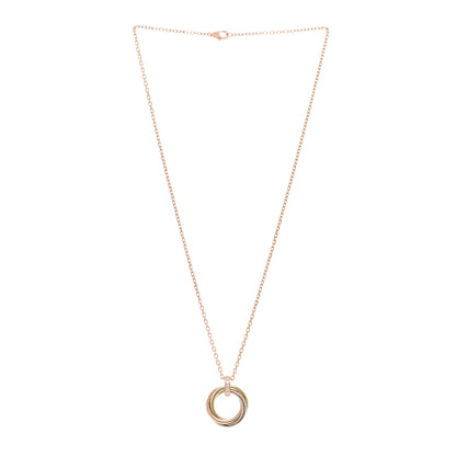 Cartier 18K Pink White Yellow Gold Diamond Trinity Pendant Necklace 3 of 4