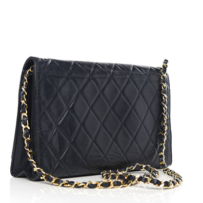 Chanel Lambskin Quilted Medium Single Flap Navy 2 of 13