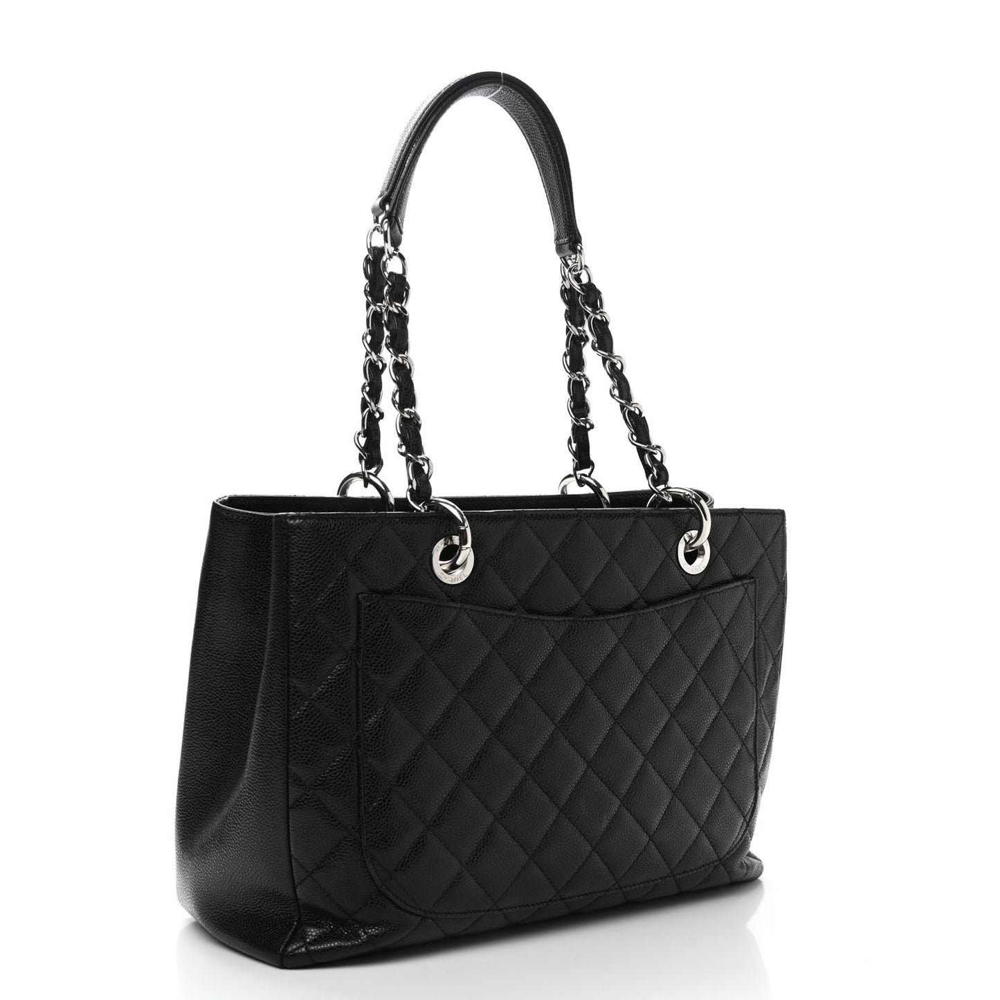 Caviar Quilted Grand Shopping Tote GST Black