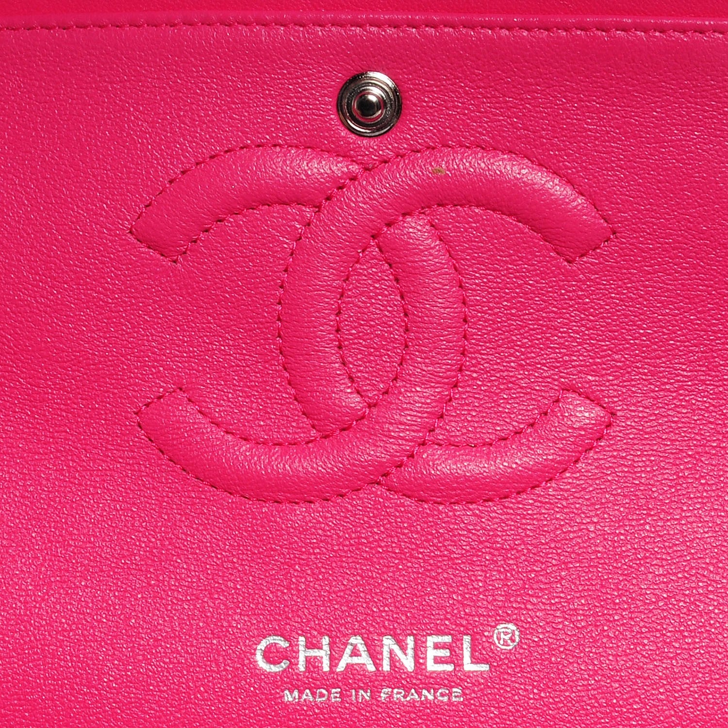 Chanel Lambskin Quilted Medium Double Flap Dark Pink 6 of 8