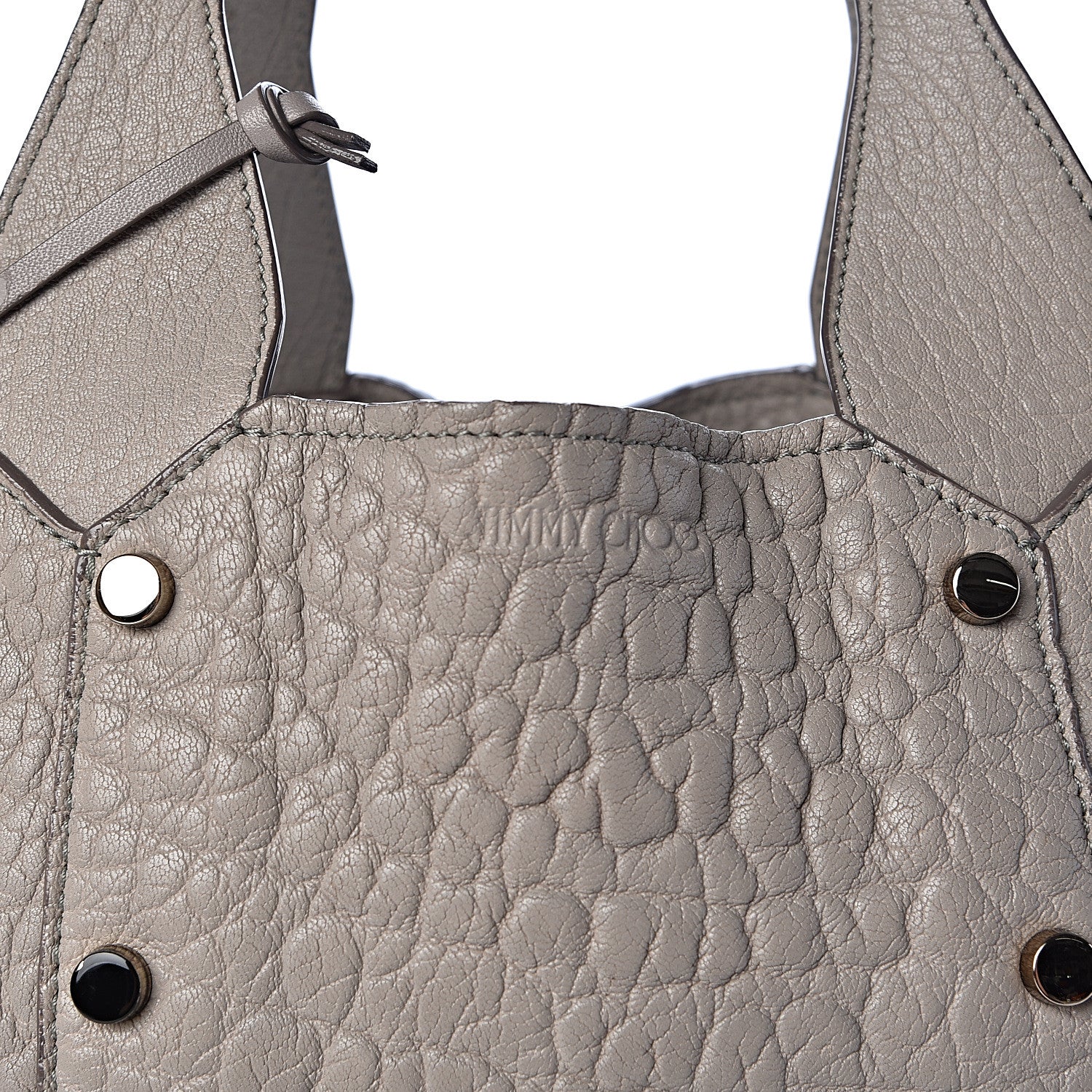 Jimmy Choo Grained Calfskin Studded Lockett Shopper Tote Moonstone 11 of 15