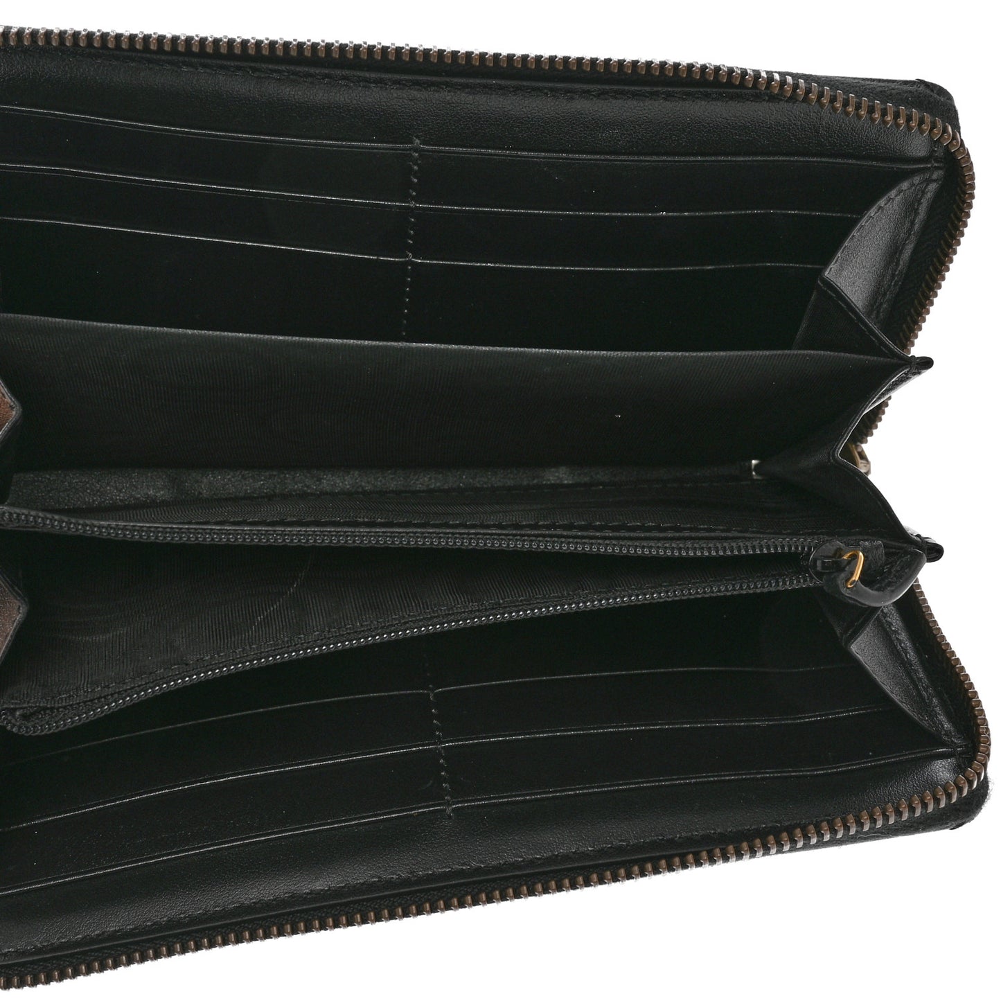 Calfskin Matelasse GG Marmont Zip Around Wallet Black