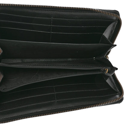 Gucci Calfskin Matelasse GG Marmont Zip Around Wallet Black 4 of 12
