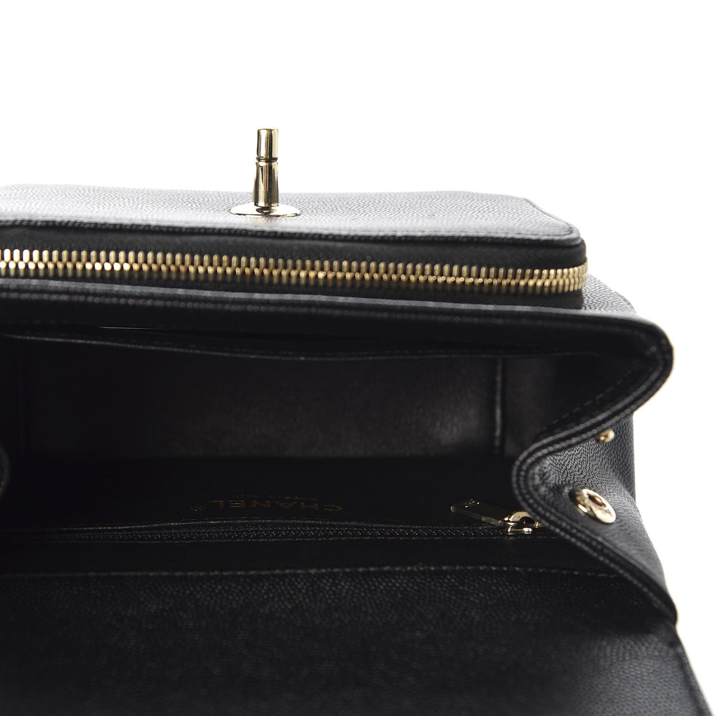 Caviar Quilted Mini Business Affinity Flap Black