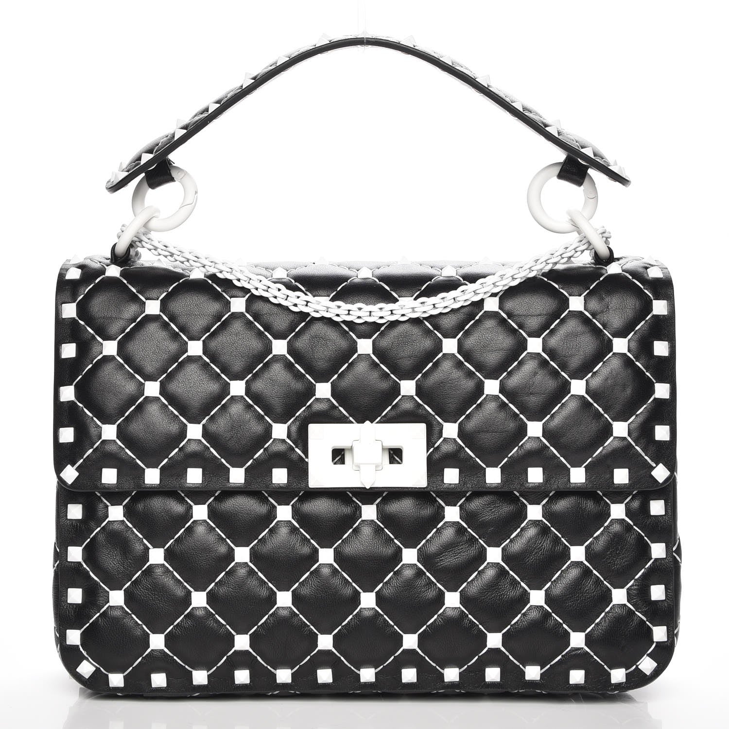 Valentino Garavani Lambskin Medium Free Rockstud Spike Shoulder Bag Black 1 of 7
