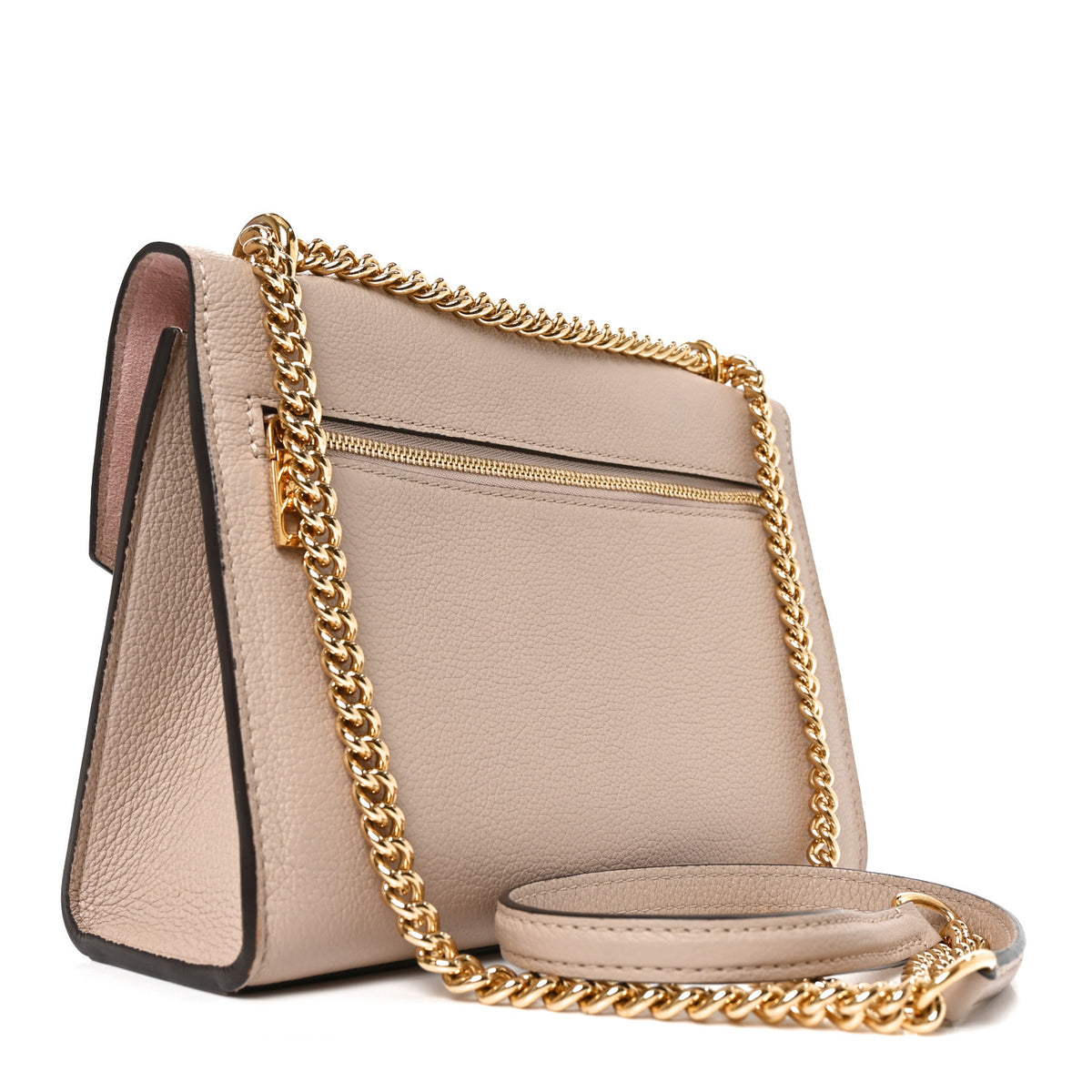 Louis Vuitton Soft Calfskin Mylockme Chain Bag BB Greige 3 of 9