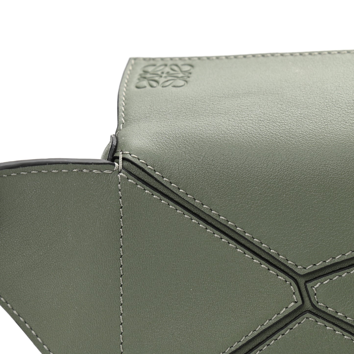 Calfskin Mini Puzzle Bumbag Dark Sage