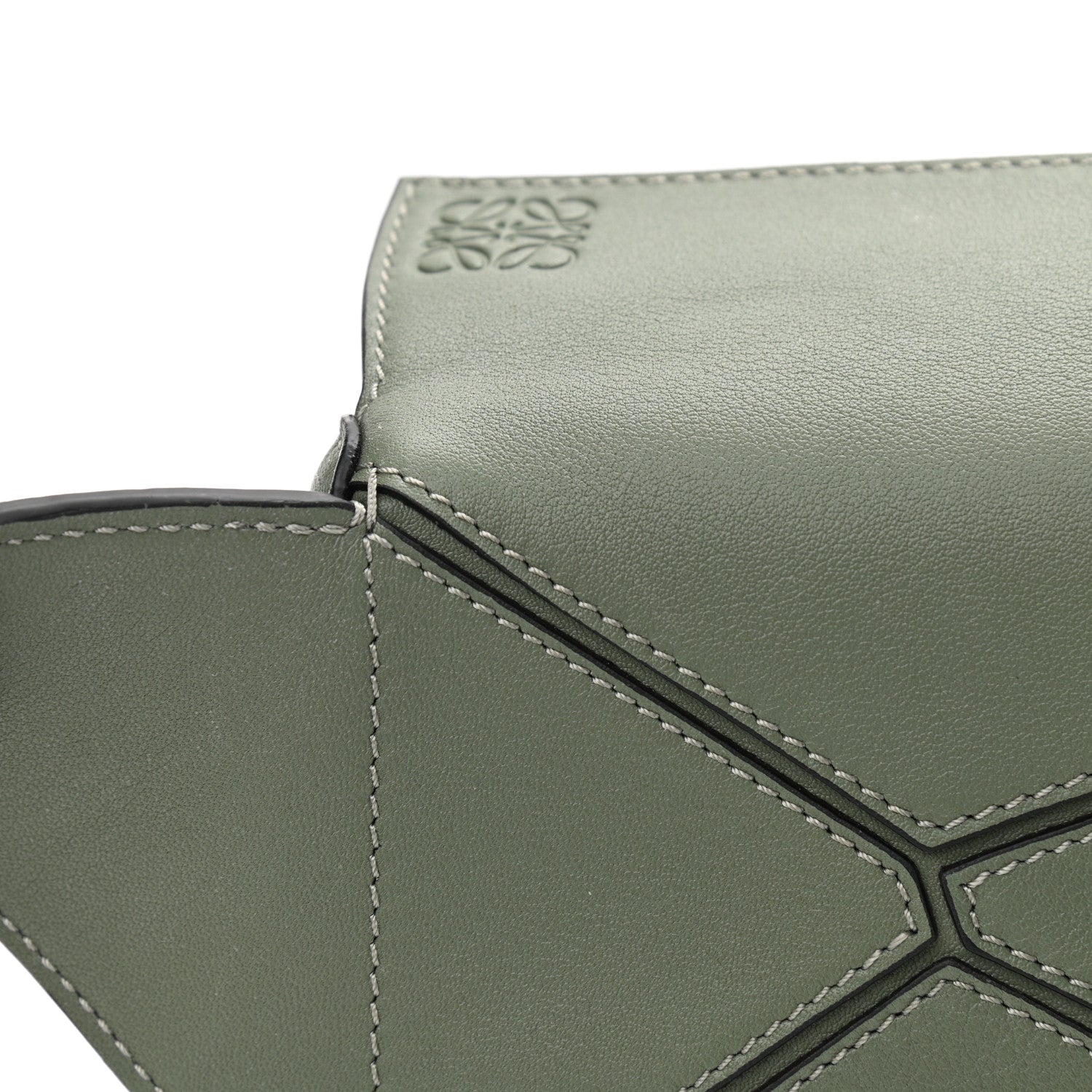 Loewe Calfskin Mini Puzzle Bumbag Dark Sage 11 of 12