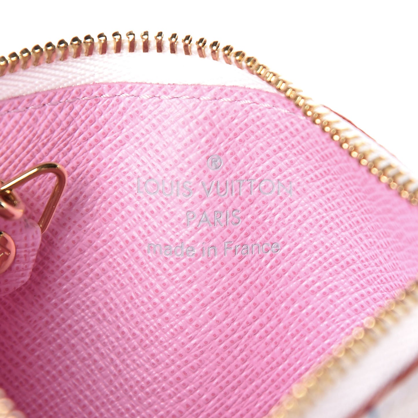 Monogram Multicolor Key Pouch White Litchi