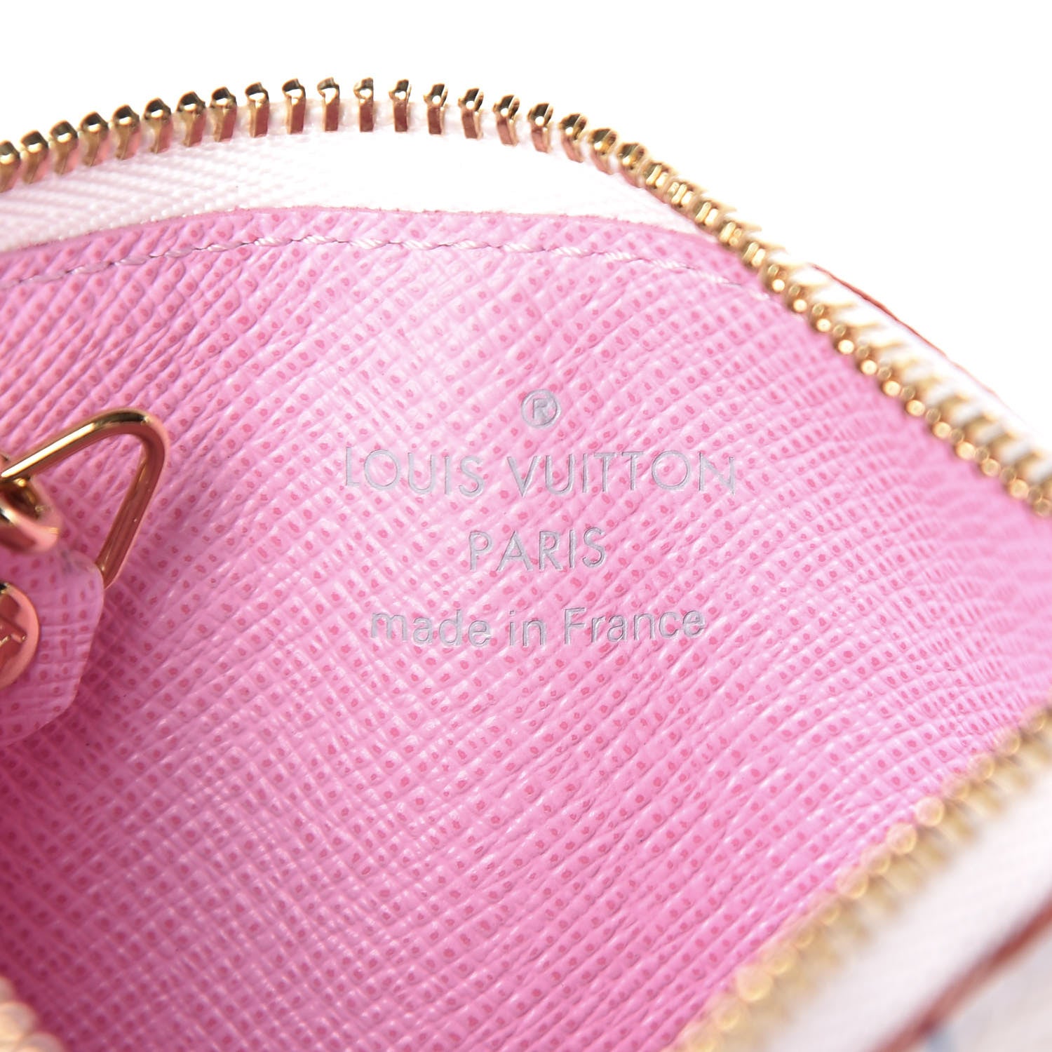 Louis Vuitton Monogram Multicolor Key Pouch White Litchi 6 of 8
