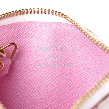 Louis Vuitton Monogram Multicolor Key Pouch White Litchi 6 of 8