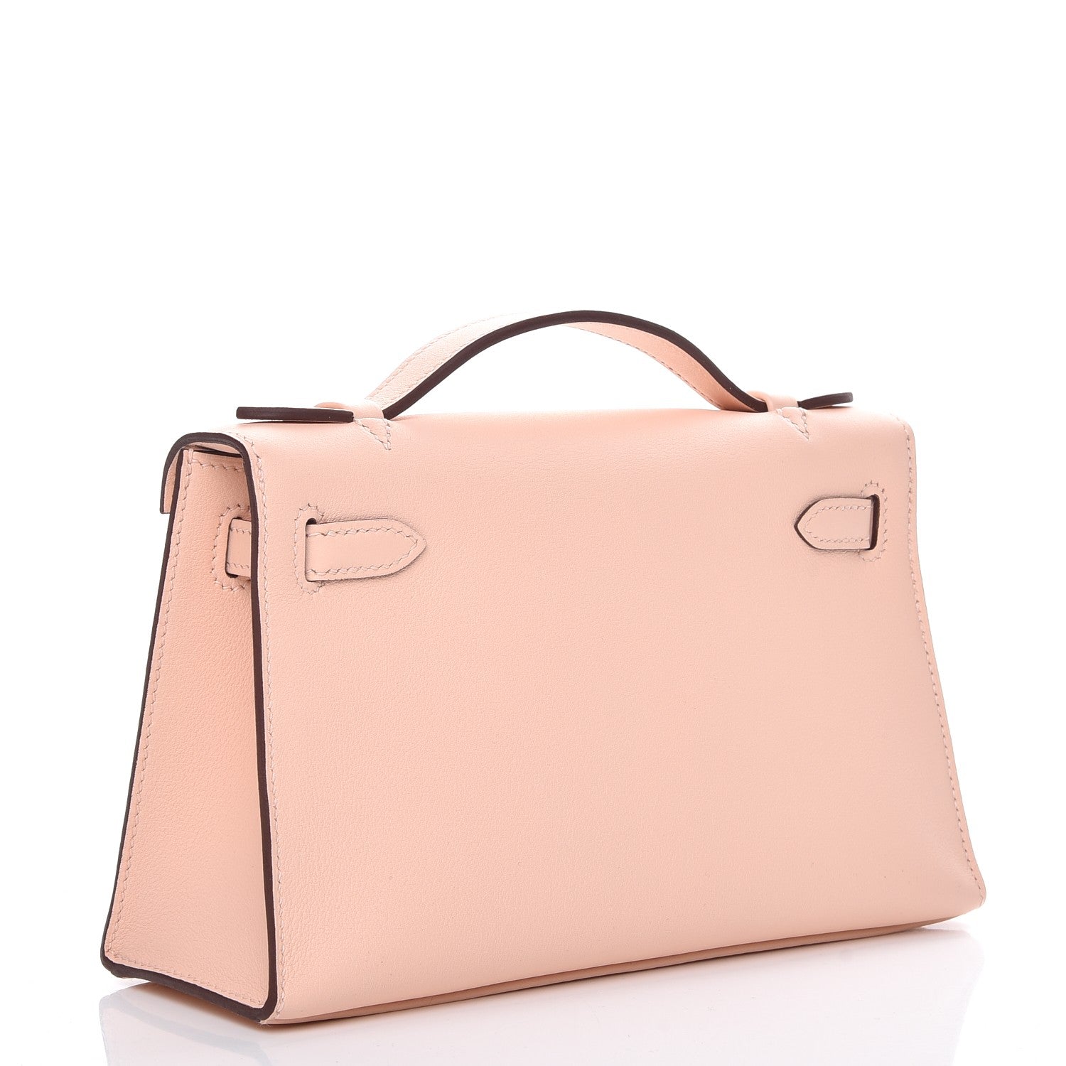 Hermes Swift Kelly Pochette Clutch Rose Eglantine 3 of 23