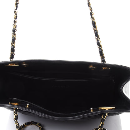 Chanel Lambskin Quilted Shopping Tote Black 4 of 4