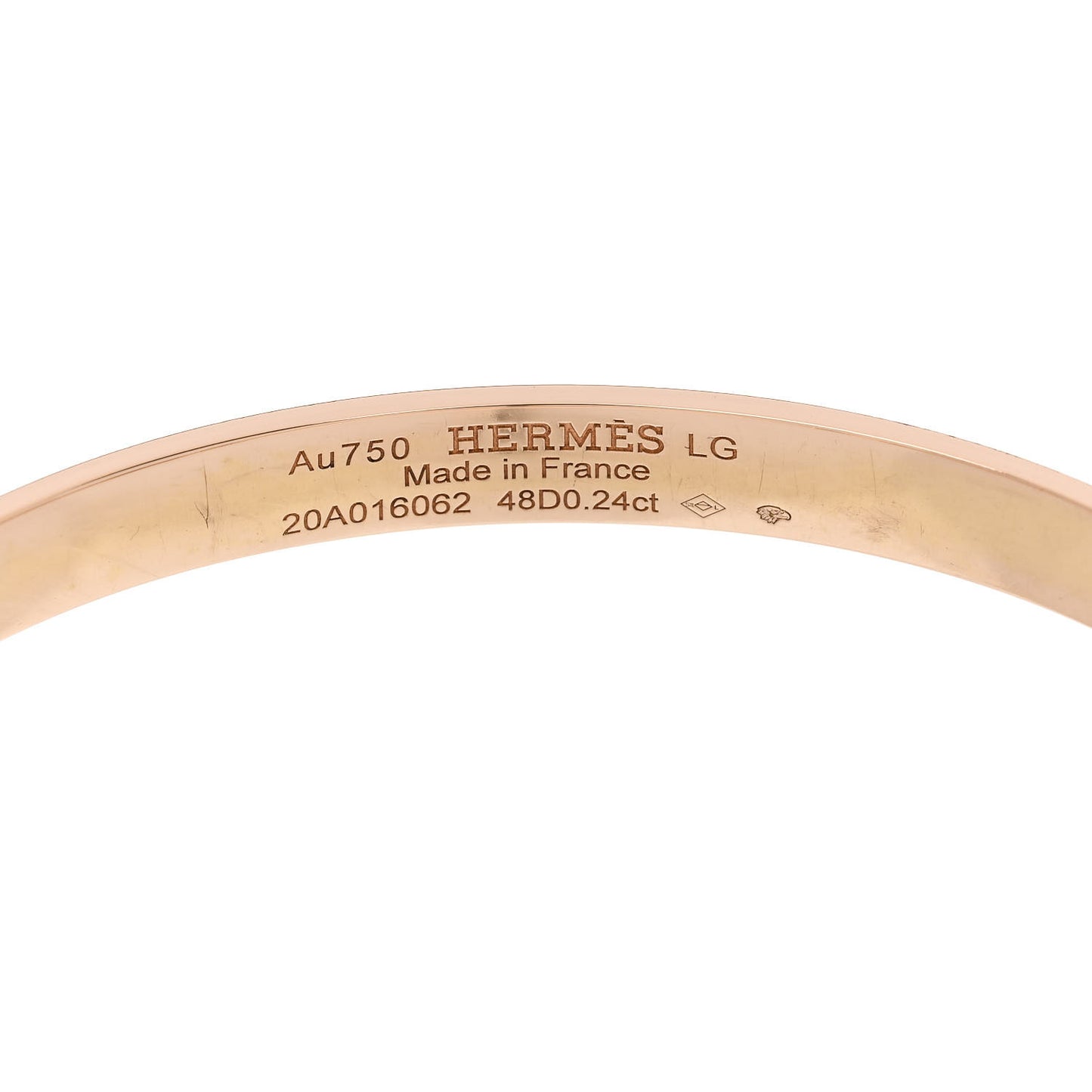 18K Rose Gold Diamond PM Collier De Chien Bracelet LG