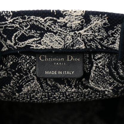 Christian Dior Canvas Embroidered Small Dioriviera Toile De Jouy Book Tote Blue 6 of 11