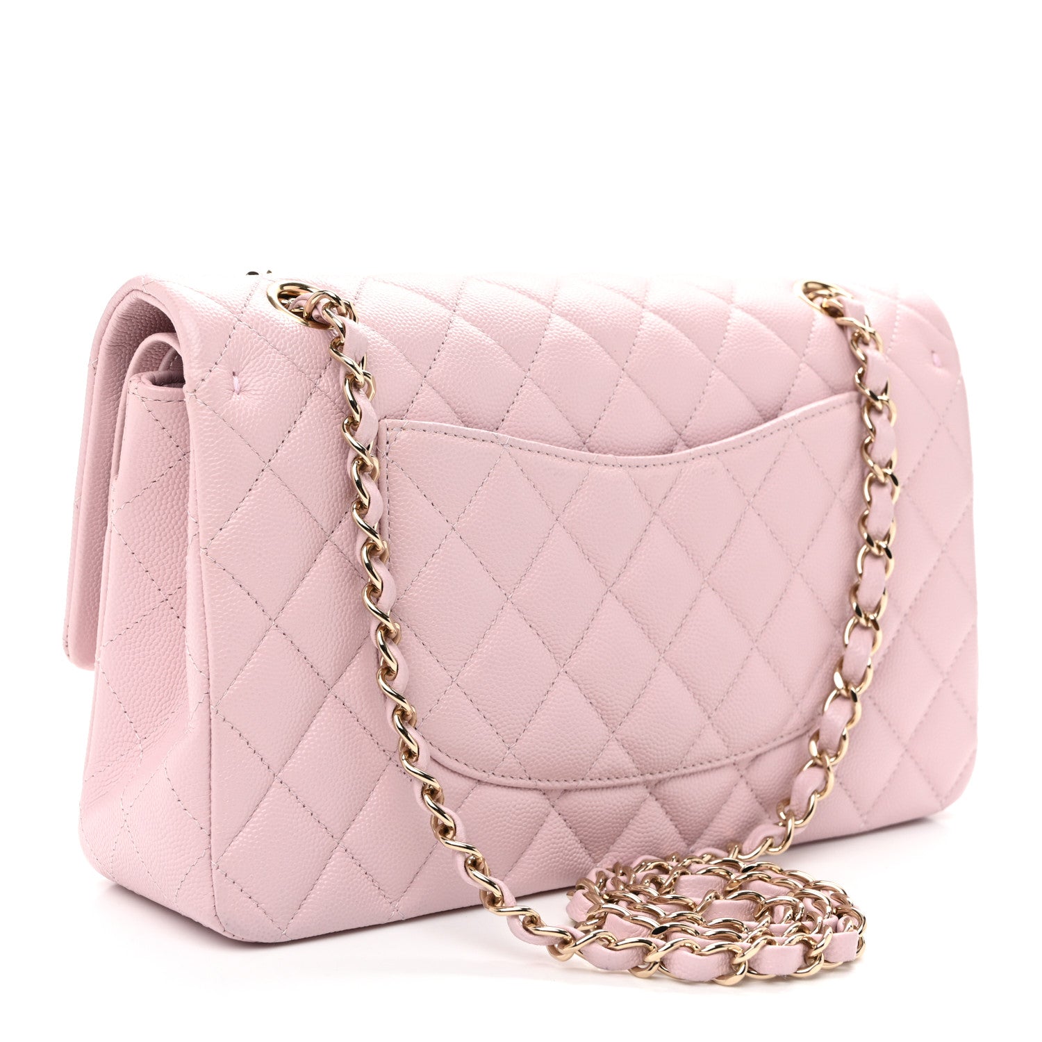 Chanel Caviar Quilted Medium Double Flap Light Pink 3 of 11
