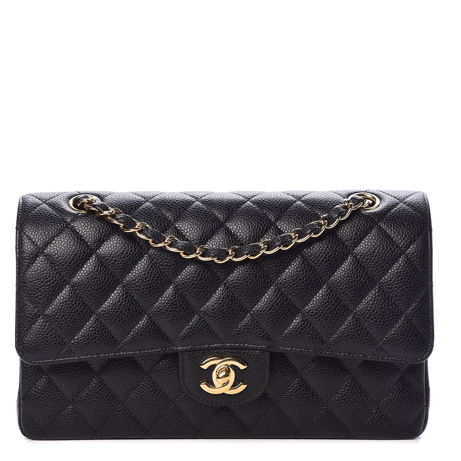 Chanel Caviar Quilted Medium Double Flap Black 1 of 10