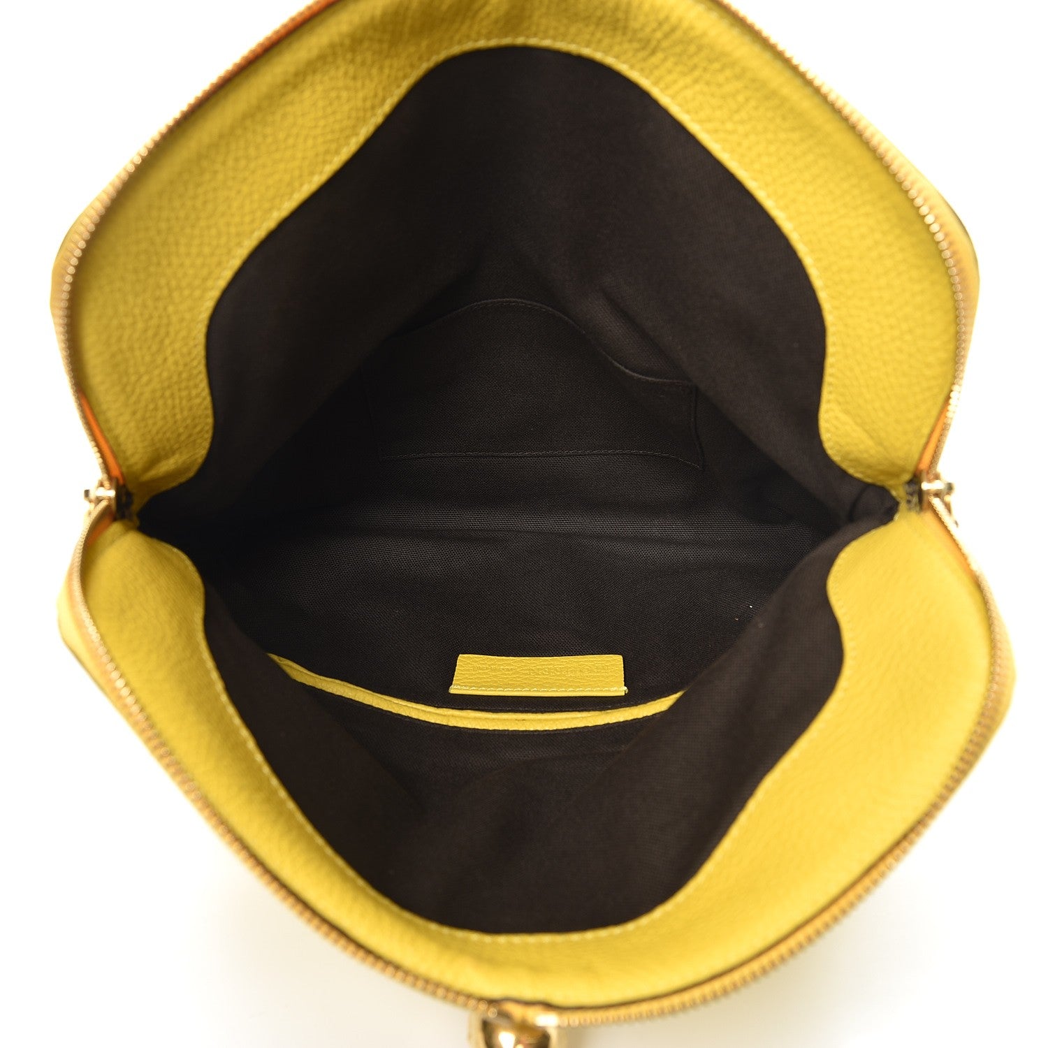 Alexander McQueen Grainy Calfskin Padlock Skull Clutch Yellow 5 of 9