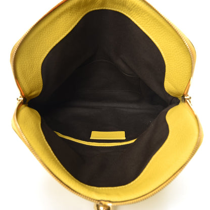 Alexander McQueen Grainy Calfskin Padlock Skull Clutch Yellow 5 of 9