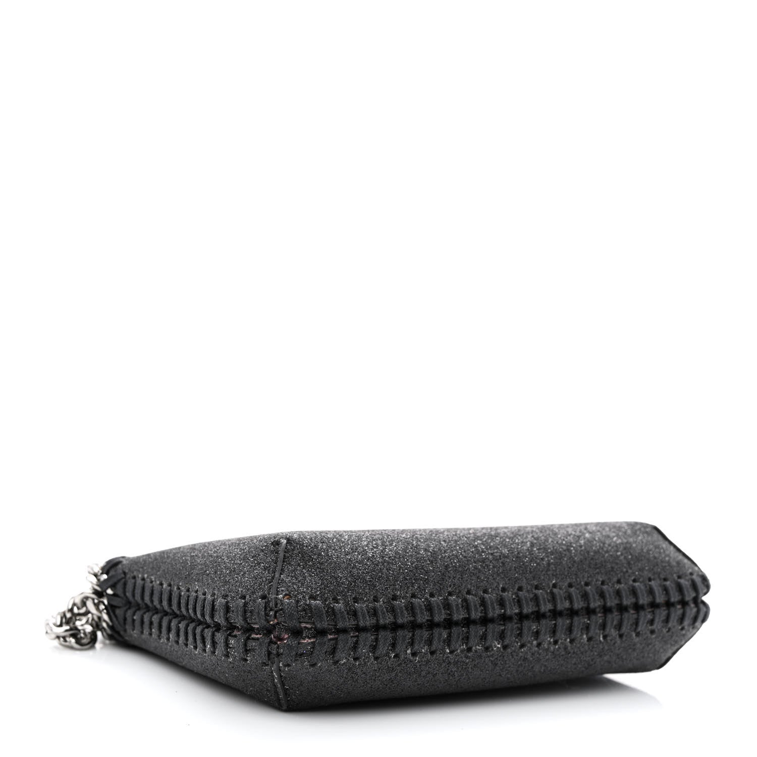 Stella McCartney Metallic Glitter Mini Falabella Box Shoulder Bag Black 4 of 11
