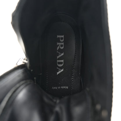 Prada Spazzolato Chocolate 50mm Combat Boots 36.5 Black 7 of 12
