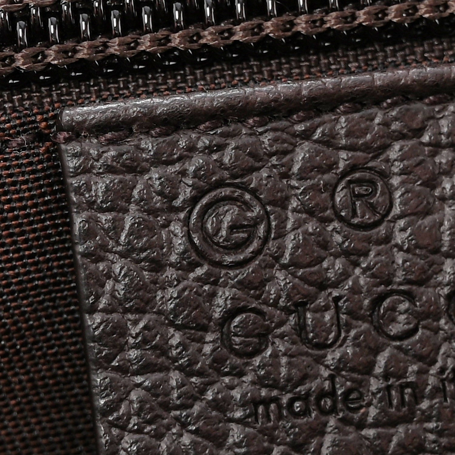 Gucci Monogram Dollar Calfskin Boston Duffle Bag Beige Ebony Testa di Moro Marrone Scuro 14 of 16