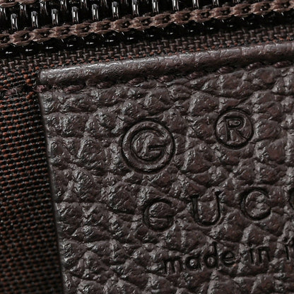 Gucci Monogram Dollar Calfskin Boston Duffle Bag Beige Ebony Testa di Moro Marrone Scuro 14 of 16